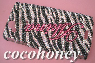 スマートフォンデコ電カバー◇Xperia arcケースゼブラ柄